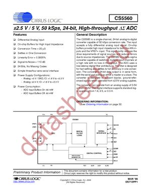 CS5560-ISZ datasheet  